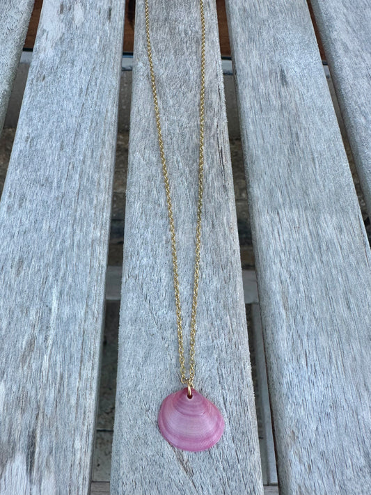 Pink shell necklace