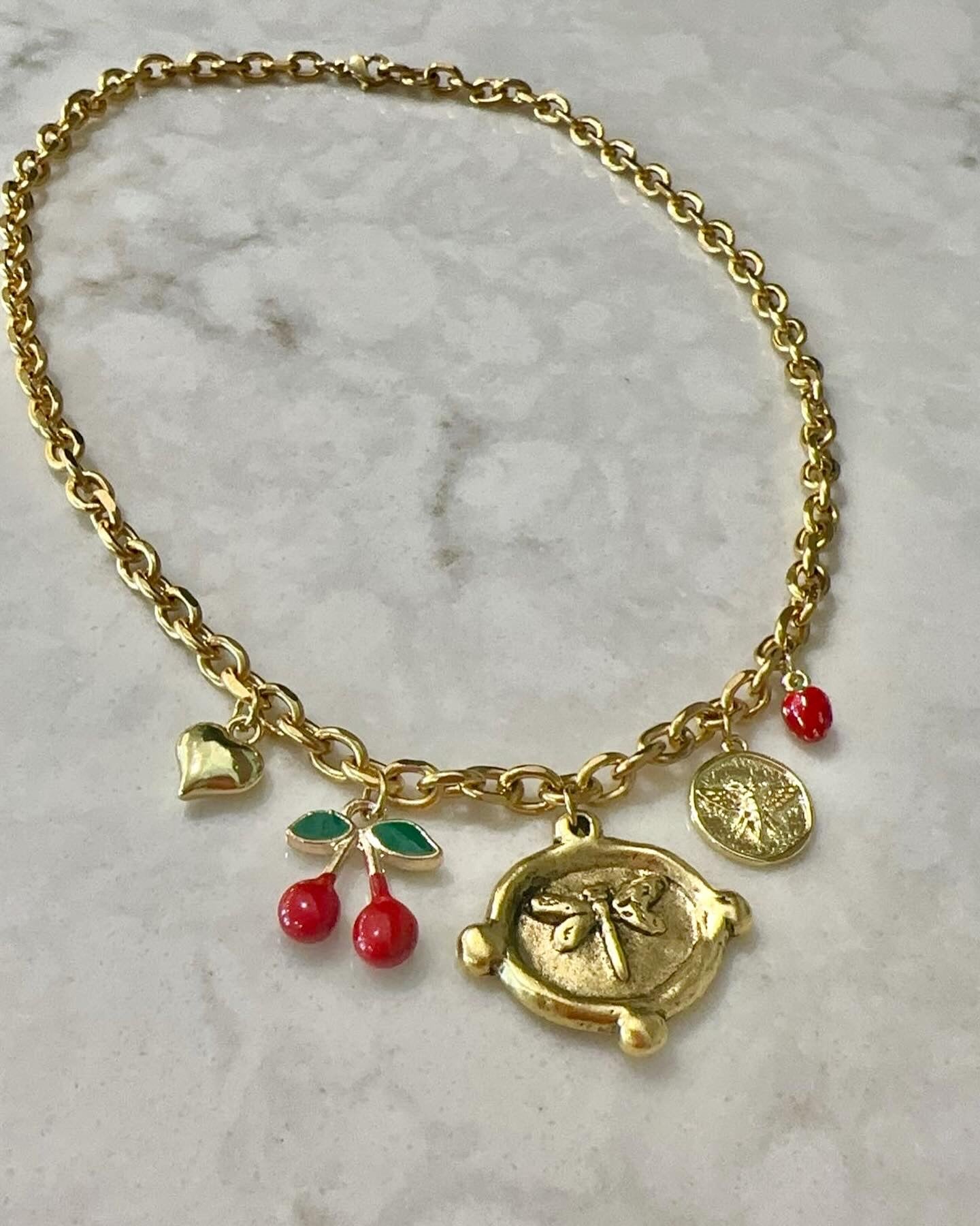 Summer Reds Charm Necklace 🍒