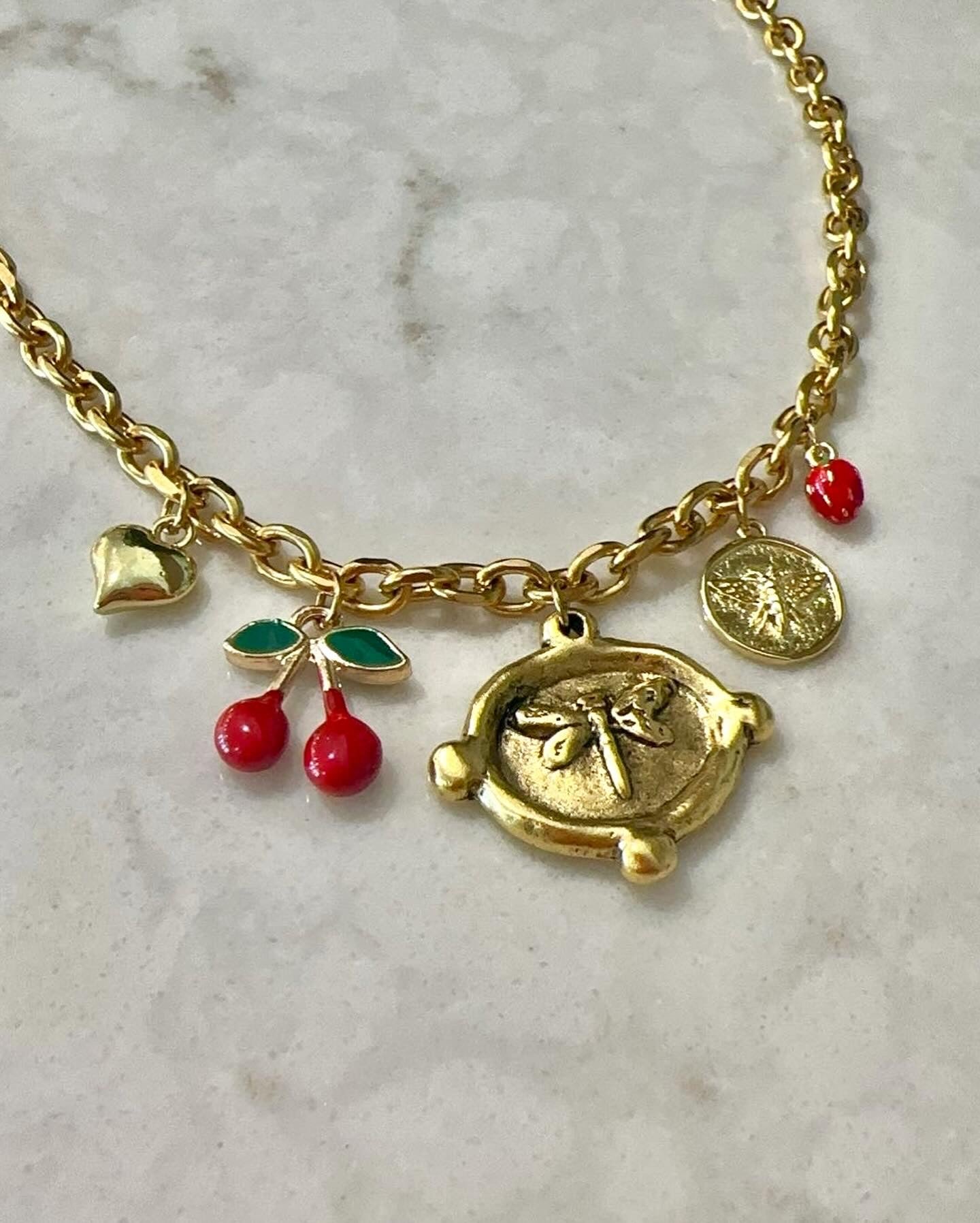 Summer Reds Charm Necklace 🍒